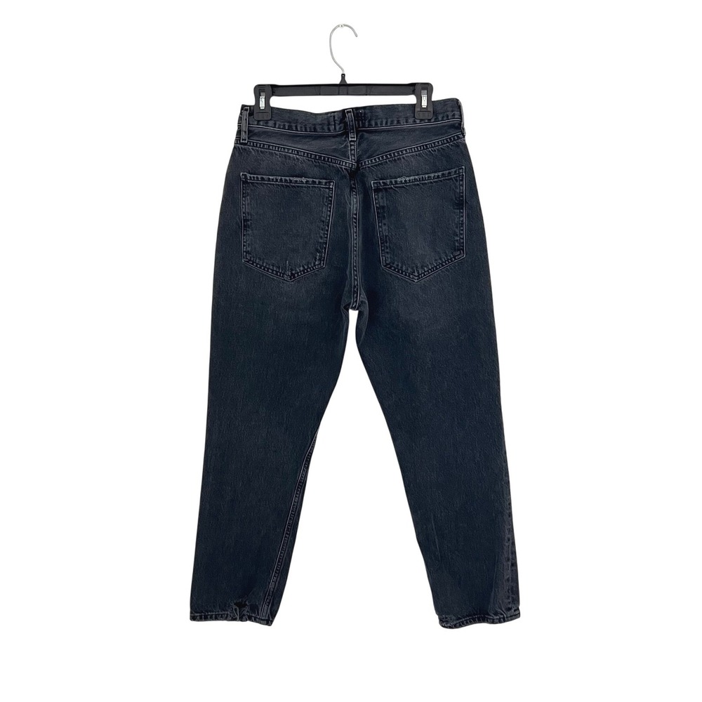 AGOLDE Riley High Rise Wide Crop Jeans Black Wash Denim Womens 29 - Picture 3 of 11